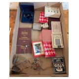 Stamps, Playing Cards + Nuts & Bolts Figurines