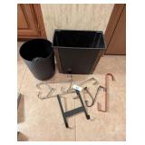 (2) Small Waste Baskets & Over The Door Hooks