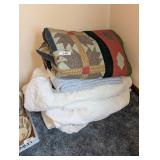 (2) Quilted Bedspreads + Mattress Protectors