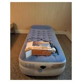 Intex Raised Pillow Rest Twin Mattress + Air Pump