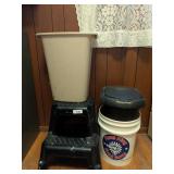 Cosco Plastic Step Stool, (2) Trash Cans &