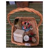 Basket w/ Christmas Decor