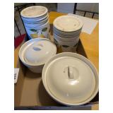 (2) Lidded Casseroles & (2) Canisters
