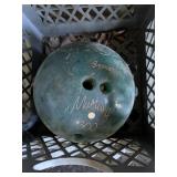 Bowling Ball In Plastic Crate