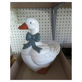 Cottage Core Goose Cookie Jar