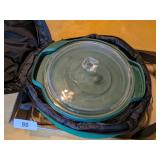 (2) Anchor Ovenware Casseroles &