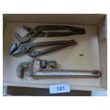 Ridgid 14" Pipe Wrench, Tong & Groove Pliers &