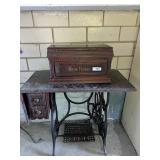 Vintage New Home Sewing Machine w/ Cabinet