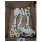 Ceramic Spoon, Fork Ladle Large Wall Decor