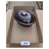 Hull Drip Glaze Lidded Casserole