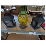 Pineapple Hummingbird Feeder, (2) Garden Flags &