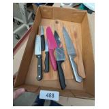 Cutting Board & Assorted Knives