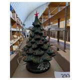 Vintage Ceramic Lighted Christmas Tree -*