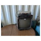Vintage Box TV, (2) VHS Players