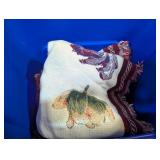(3) Woven Throws in Tote w/ Lid