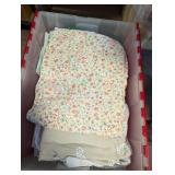 Quilting Fabric in Tote w/ Lid -**