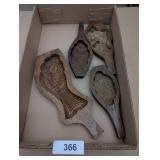 Vintage Wooden Pastry Molds