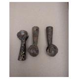 (3) Vintage Metal Ball & Claw Furniture Feet
