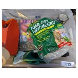 Tote (no Lid) w/ Flashlights, Weathering Strip,