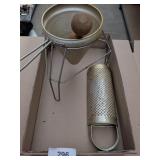 Vintage Tomato Strainer & Pestle & Grater