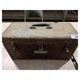 Sears Craftsman Metal Toolbox w/ Assorted Tools