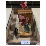 Vintage Metal Woodpecker Toothpick Dispenser &