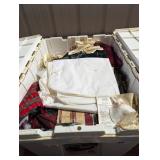 Pieces of Fabric for Quilting in Tote w/ Lid