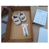 VTech Baby Monitor, Pacifier Clip & Baby Slippers