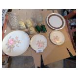 (3) Melmac Plates, Salt & Pepper Shakers, Other
