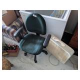 Green Office Chair & Lakewood Box Fan