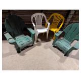 (2) Kids Plastic Patio Chairs