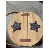Vintage American Wooden Bushel Basket w/