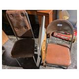 Vintage Chair, (2) Folding Chairs, & Other