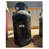 Vintage Milk Can Painted Black Marked Kraft Foods-