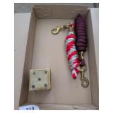 (2) Horse Lead Ropes & Wooden Dice w/ Dice Inside