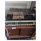 Plywood Cabinet & Record Player -*