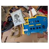 (2) Toy Plastic Pirate Ships