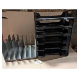 Vintage Metal Paper Organizer &