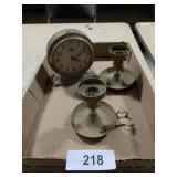 (2) Brass Candlesticks &