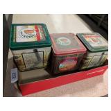 (3) Redman Chewing Tobacco Tins