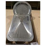 Footed Swivel Serving Tray & Casserole Dish w/