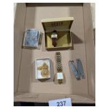 Gruen Watch In Box, Seiko Watch, Locket & Other