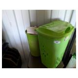 Green Laundry Basket, Trash Can & Other