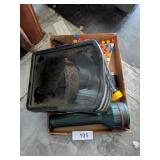 Flashlights, Plastic Organizer, & Other