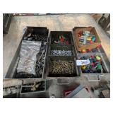 Metal Drawers w/ Vacuum Caps, Brace Bolts & Other