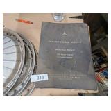 Mercedes Benz Manual & (3) Ford Hubcaps w/