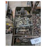 Metal Drawers w/ Castle Nuts, Bolts & Other Nuts