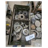 Metal Drawers w/ Gas Caps, Oil Caps & Other