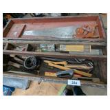 Large Wooden Tool Box w/ Contents