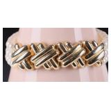 14K YELLOW GOLD LADIES BRACELET W/ 92 PEARLS